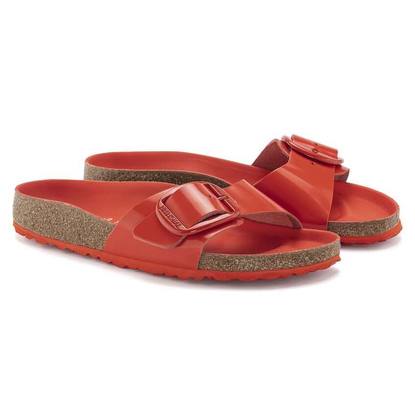 Birkenstock MADRID BIG BUCKLE NATURAL LEATHER PATENT